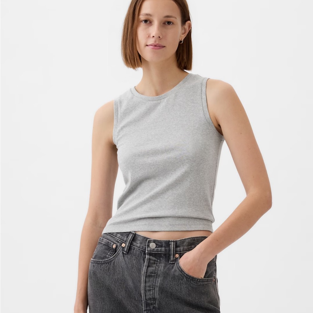Gap modern tank cotton grey size small